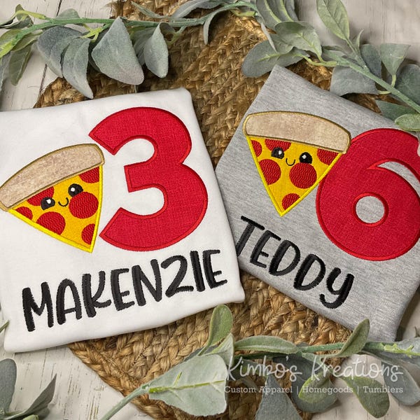 Personalized Pizza Birthday Shirt: Pizza Party Outfit
