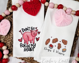 Valentine's Day Dish Towel | Funny Kitchen Towel | Valentine Gift | Housewarming Gift | Hand Towel | Gift for Mom