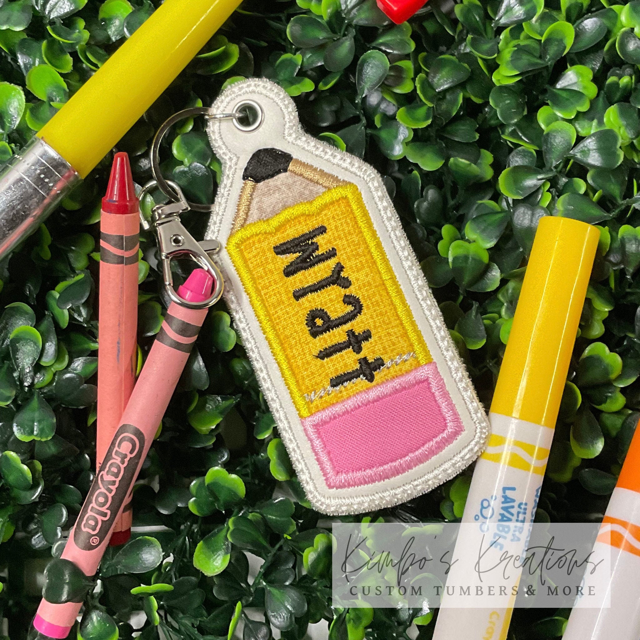 Embroidered Leather Backpack Tag Pencil Bag Tag Back to Etsy