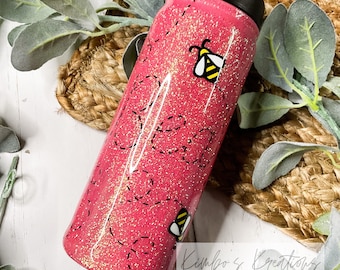 Bumble Bee Glitter Tumbler: Personalized Coffee Mug