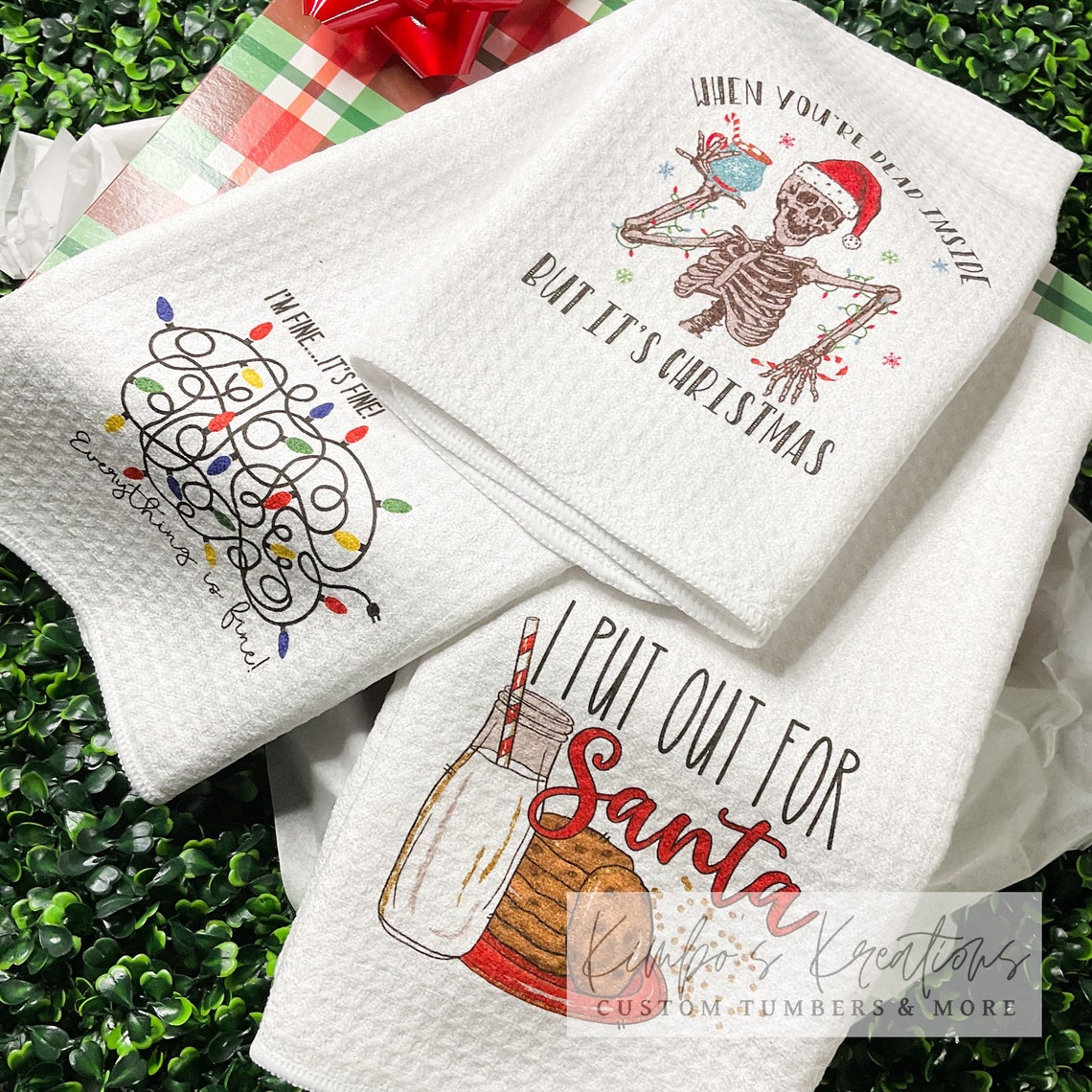 Christmas Dish Towel Funny Kitchen Towel Christmas Gift - Etsy