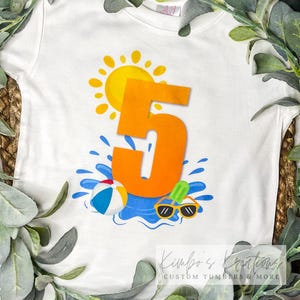 Custom Pool Party Birthday Shirt | Summer Pool Party Tee | Kids Fun Birthday Shirt with Pool Party Theme