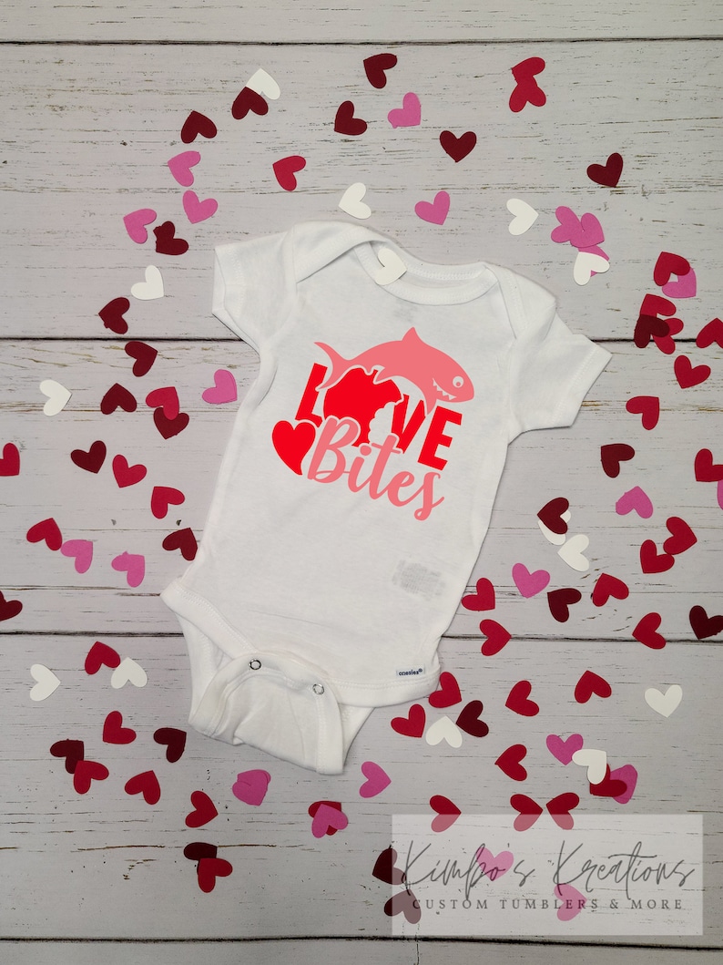 Kids Valentines Day Shirt Love Bites Bodysuit Shark Valentine/'s Day Bodysuit Valentine/'s Day Shirt Valentine/'s Day Gift