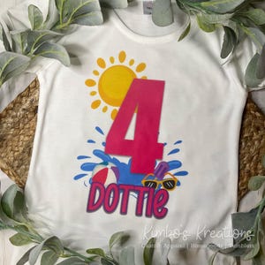 Custom Pool Party Birthday Shirt | Summer Pool Party Tee | Kids Fun Birthday Shirt with Pool Party Theme