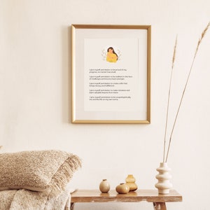 Positive Affirmations, Words of Affirmation Poster, Trendy Wall Prints, Daily Affirmations| Digital download Wall Art