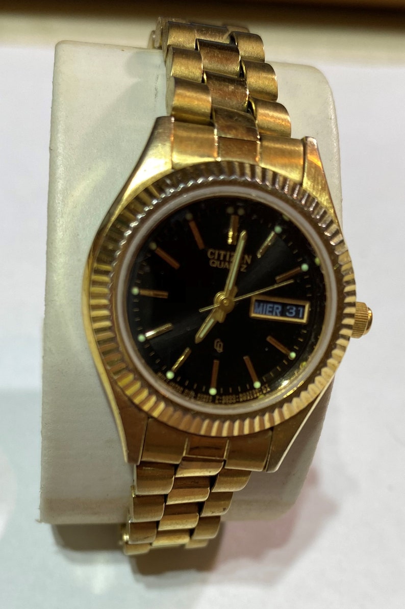 Vintage Citizen Quartz Ladies Watch Gold Tone Bracelet Watch Etsy
