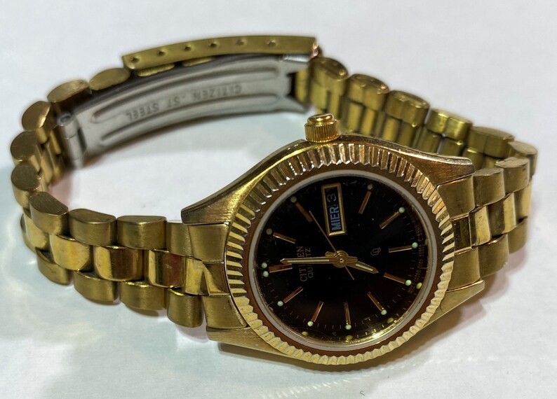 Vintage Citizen Quartz Ladies Watch Gold Tone Bracelet Watch | Etsy