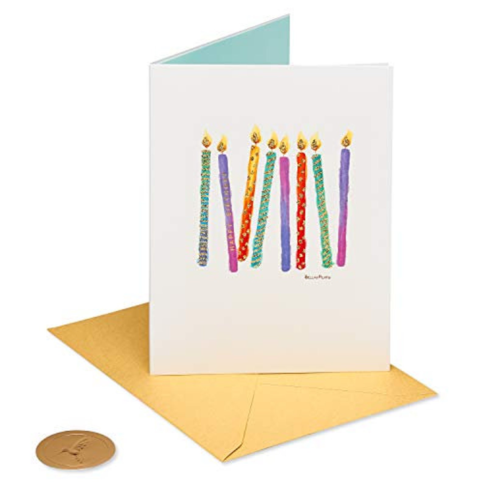 Papyrus Birthday Card Designed by Bella Pilar candles Etsy