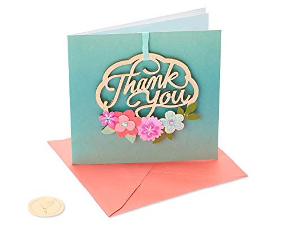 Papyrus Thank You Card (Wood Wreath)