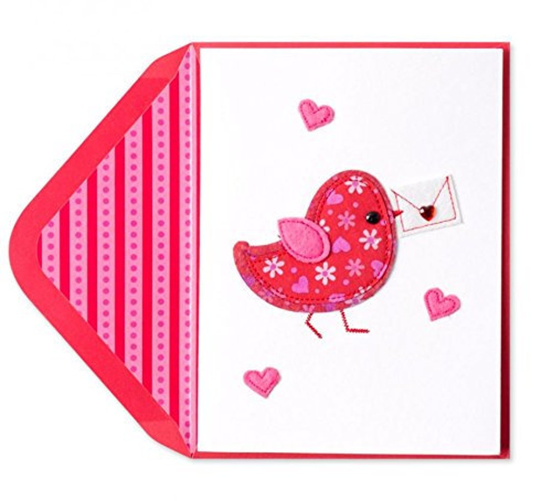 Papyrus Happy Valentine 's Day Embellished Cards – Tarjetas de San Valentín con sobre de coordinación y oro sobre Sello, Simply Sexy Happy Valentine's Day Card