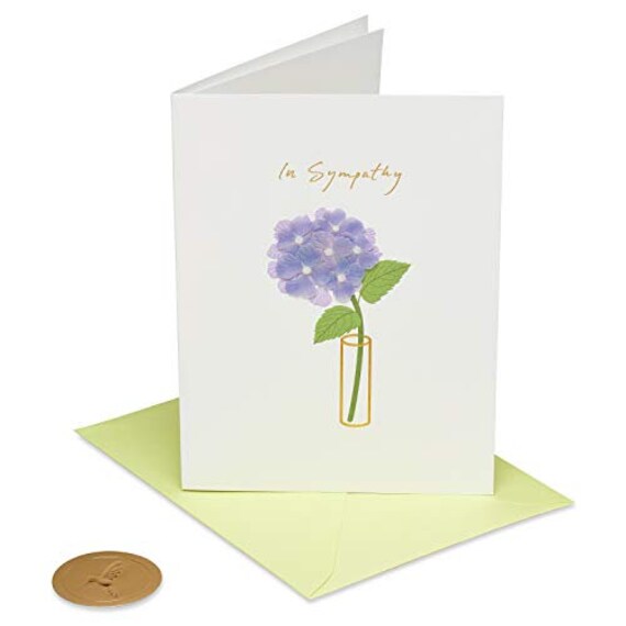 Papyrus Sympathy Card Floral Vase Etsy