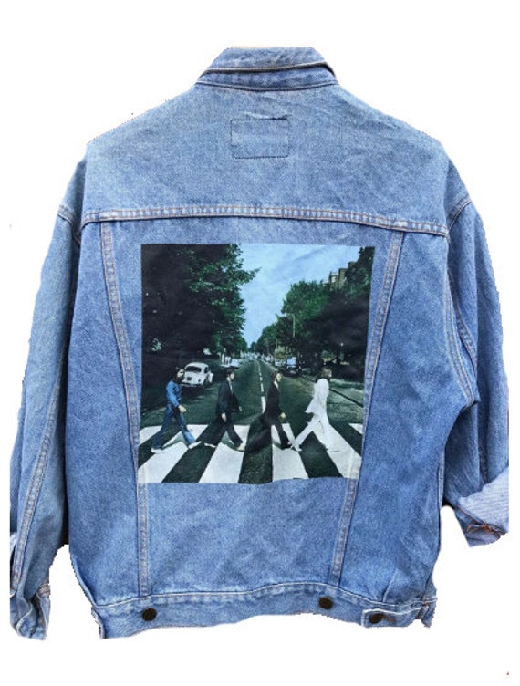Retro 80s 90s Vintage Denim Jacket - The Beatles C