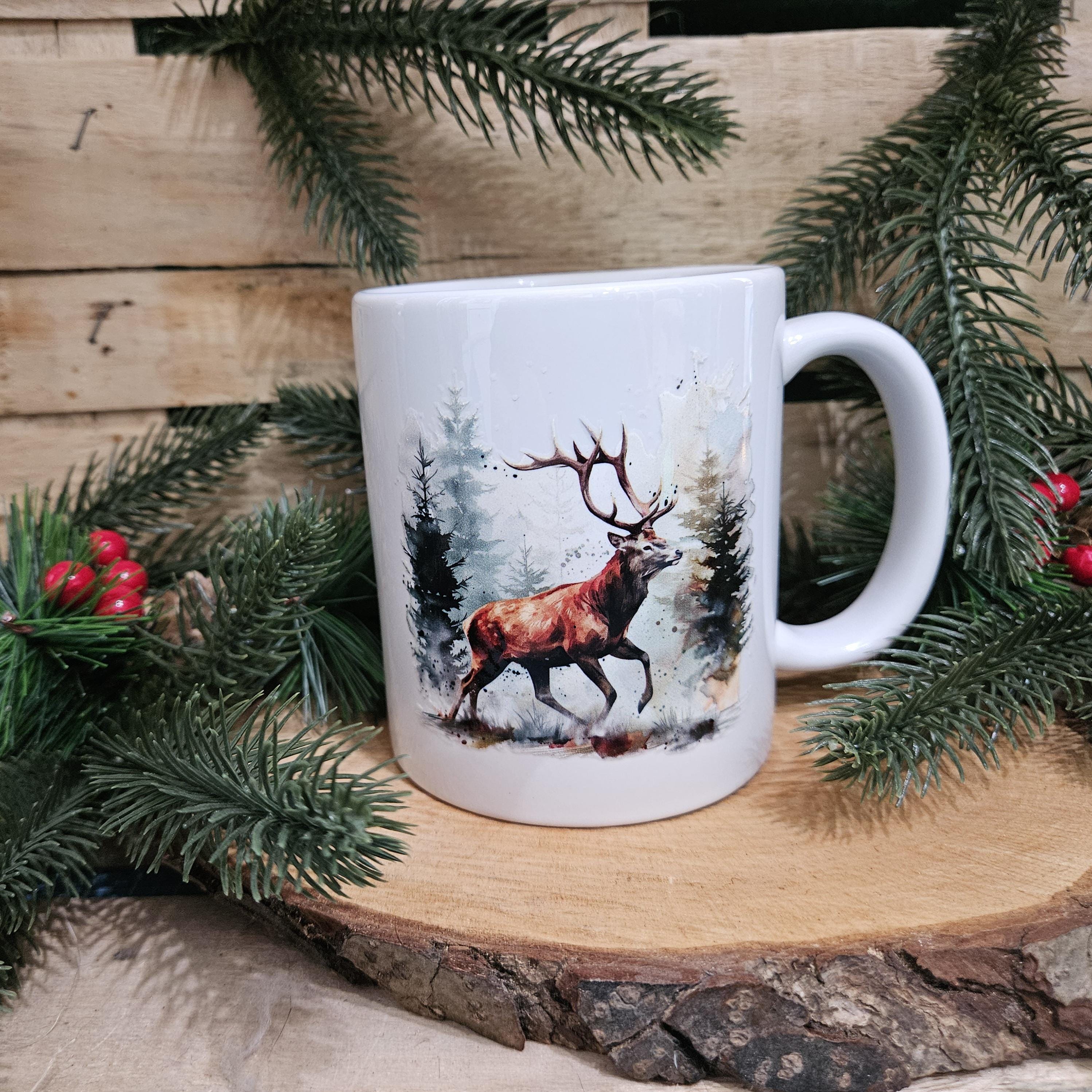 Ceramic mug / coffee mug / hunting motif / 330ml