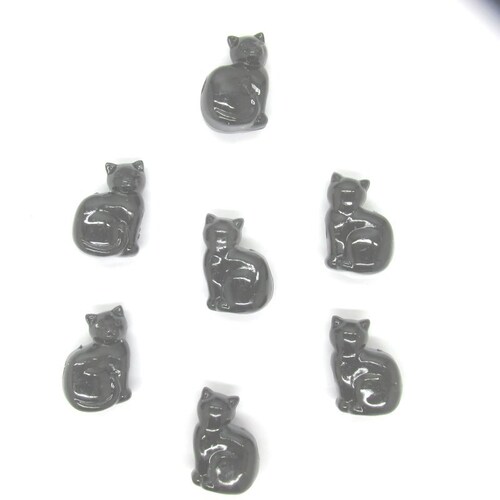 Set of 5 Ceramic Beads black Cat Pets Necklace Etsy