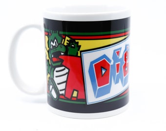 Dig Dug Video Game 11oz Coffee Mug Sublimated Retro 80s Arcade