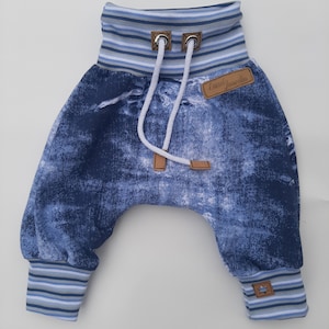 Pumphose Jeansstyle blau Streifen Land-Juwelen 画像 1