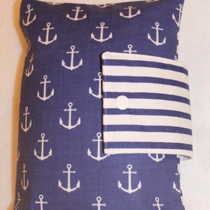 large XXL diaper bag anchor blue white striped image 2