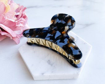 French Claw in Reef | Acetate Tortoise Shell Hair Clip Gold Stainless Steel Claw