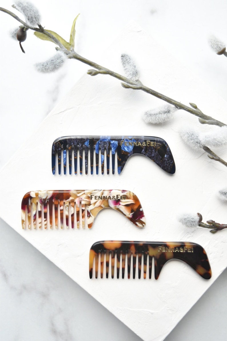 Mens Mustache Comb Mini Tortoise Shell Acetate Beard Mustache Baby Comb Gift image 2