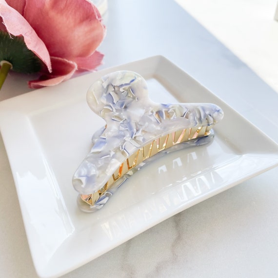CRYSTAL HAIR CLAW X LARGE STEEL BLUE CRYSTAL HAIR CLAW X LARGE STEEL BLUE