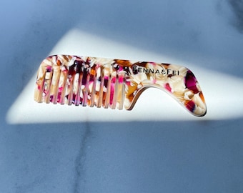 Acetate Mustache Comb in Autumn | Mini Beard Comb Gift