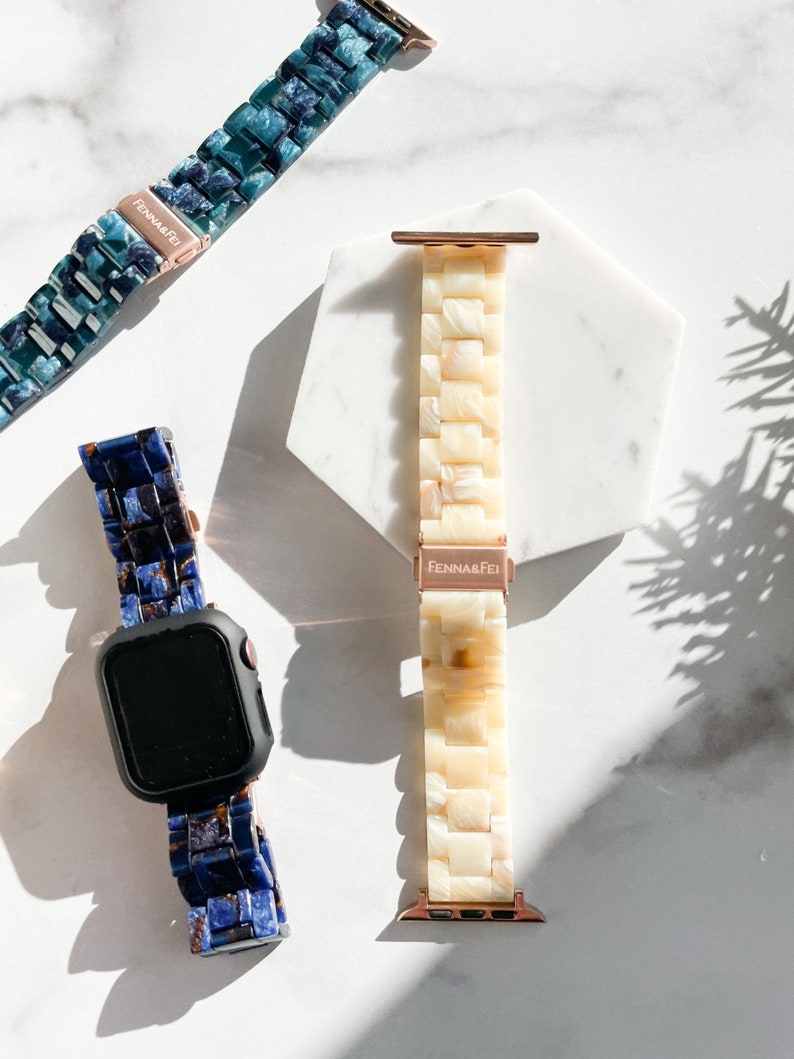 Plantbased Apple Watch Band Italian Acetate Tortoise Shell Etsy