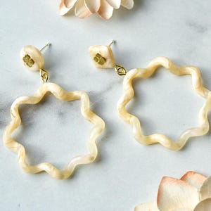 Pendientes colgantes de acetato italiano con pasadores de plata de ley 925 Angel Wing