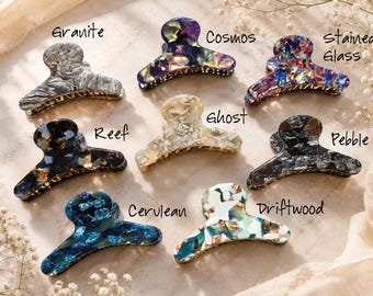 French Claw Hair Clips in Darkly Elegant Colors