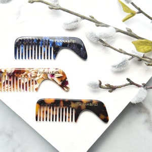 Mens Mustache Comb Mini Tortoise Shell Acetate Beard Mustache Baby Comb Gift image 1