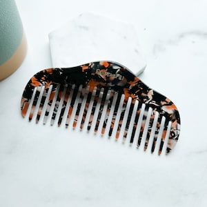 RuYi Comb Collection Acetate Resin Hair Comb Gift Tortoise Shell Cellulose Acetate image 1