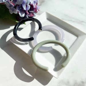 Lush Cuff in The Neutral Collection | Purple Black Gray Thick Bangle Bracelet