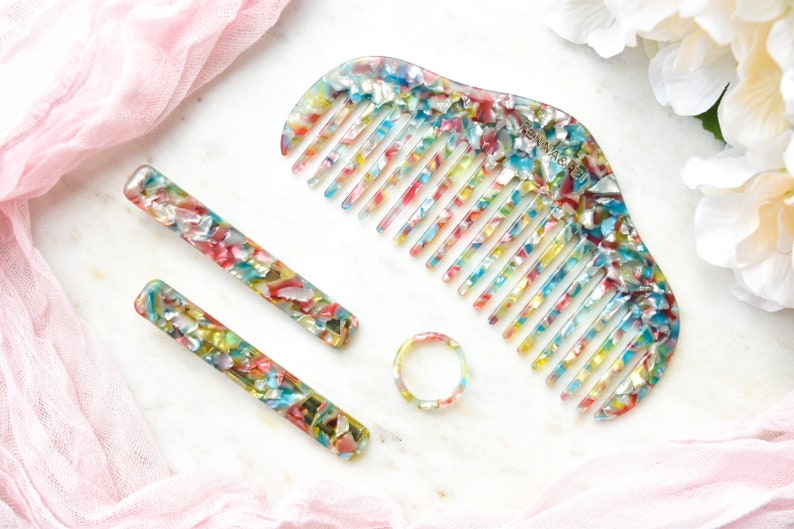 RuYi Hair Comb | Italian Resin Cellulose Acetate image 8