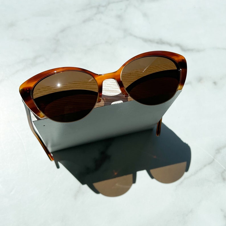 New Fenna&Fei Sunglasses The Butterfly Collection Italian Acetate Polarized 100% UV Protection Amber