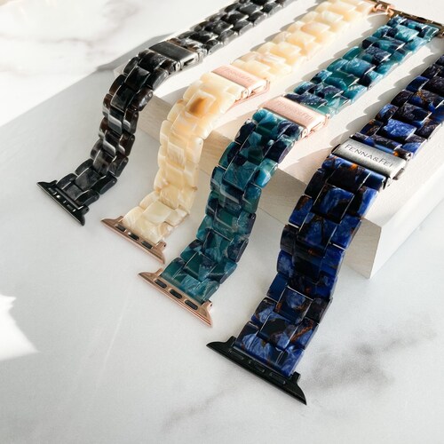 Plantbased Apple Watch Band Italian Acetate Tortoise Shell Etsy