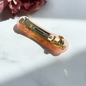 Oval French Barrette Collection Hair Clip Shell Rectangle Snap Barrettes Non-Slip image 5