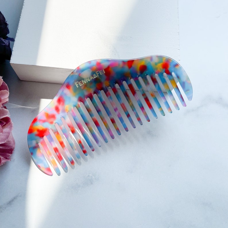 RuYi Hair Comb | Italian Resin Cellulose Acetate image 2