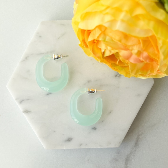 Chunky Green Shell Earrings Chunky Green Shell Earrings
