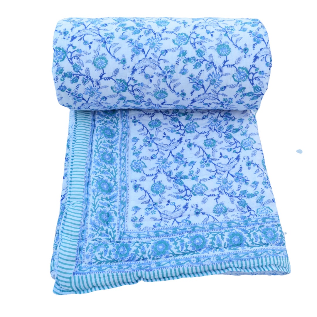 Winter Warm Razai Quilt, US Queen Size Razai Quilt, Jaipuri Quilt Razai