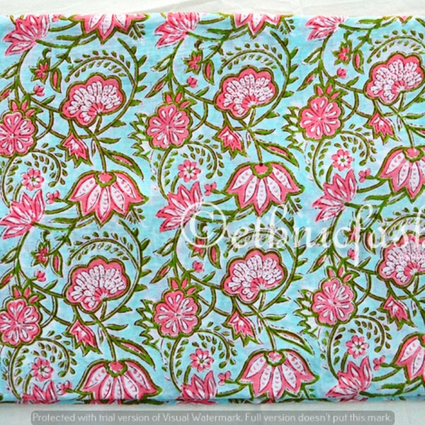 Indian Block Print Fabric - Etsy