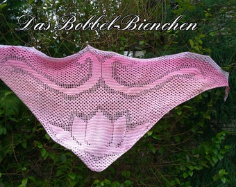 Crochet instructions instructions for crocheting triangular cloth motif cloth "Lotus Crochet