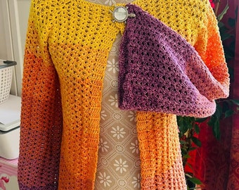 Crochet jacket, cardigan instructions for crocheting RVO German