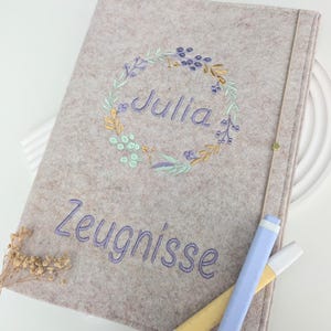 Zeugnismappe personalisiert aus Filz | Geschenk zur Einschulung | Organizer | Schule | Zeugnisse | 1. Klasse Junge Mädchen