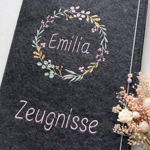 Zeugnismappe personalisiert aus Filz | Geschenk zur Einschulung | Aufbewahrung Zeugnisse | 1. Klasse Junge Mädchen