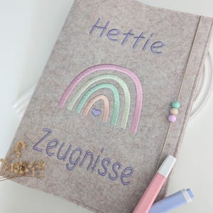 Zeugnismappe personalisiert aus Filz | Geschenk zur Einschulung | Organizer | Schule | Zeugnisse | 1. Klasse Junge Mädchen