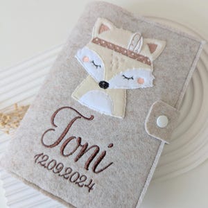 U-Heft-Hülle personalisiert aus Filz – Handmade Etui für Untersuchungsheft und Impfpass – Geschenk für Babys