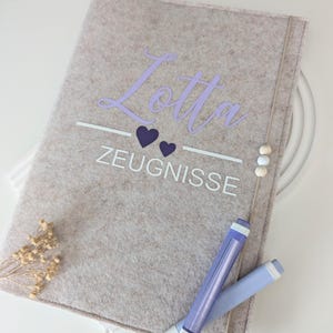 Zeugnismappe personalisiert aus Filz | Geschenk zur Einschulung | Organizer | Schule | Zeugnisse | 1. Klasse Junge Mädchen