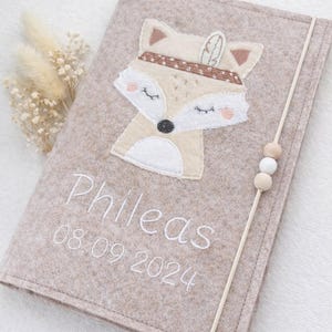 U-Heft-Hülle personalisiert aus Filz – Handmade Etui für Untersuchungsheft und Impfpass – Geschenk für Babys