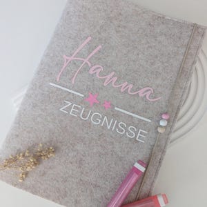 Zeugnismappe personalisiert aus Filz | Geschenk zur Einschulung | Organizer | Schule | Zeugnisse | 1. Klasse Junge Mädchen