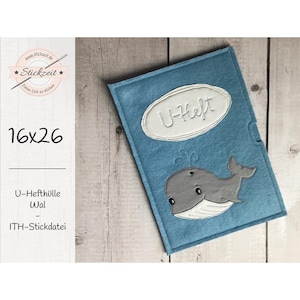 U-boekje cover walvis - ITH borduurbestand