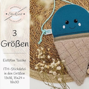 Eistüten Tasche - ITH-Stickdatei - Spar Set